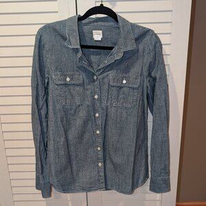 J. Crew Chambray 'The Perfect Shirt' Button Down Size Medium